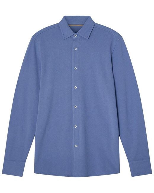 Robert Talbott Blue Lion Long Sleeve Knit Shirt for men