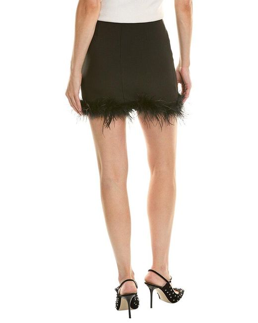 Harper Green Feather Mini Skirt