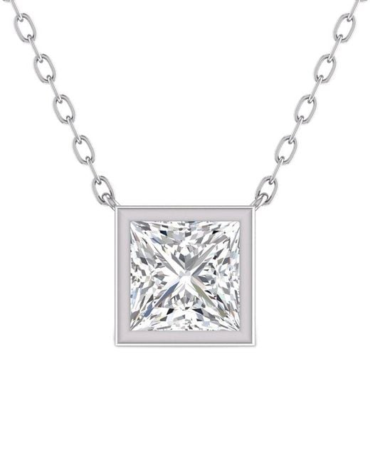 Lab Grown Diamonds White 14k 0.50 Ct. Tw. Lab Grown Diamond Necklace