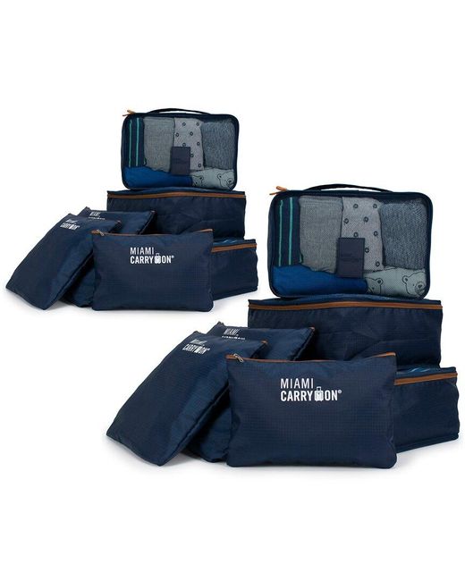 Miami Carryon Blue Collins 12-piece Packing Cube Set