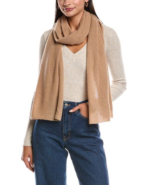 Phenix Blue Featherweight Solid Cashmere Scarf