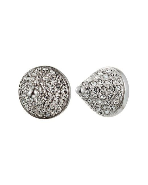 Eddie Borgo Gray Rhodium Plated Cz Cone Studs