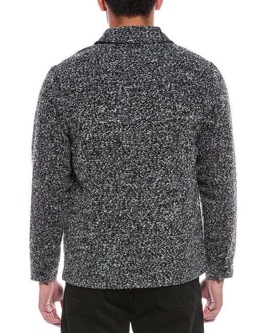 Report Collection Gray Boucle Woven Jacket for men