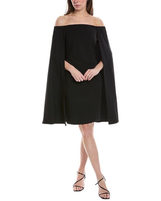 Adrianna Papell Black Off-the-shoulder Dress