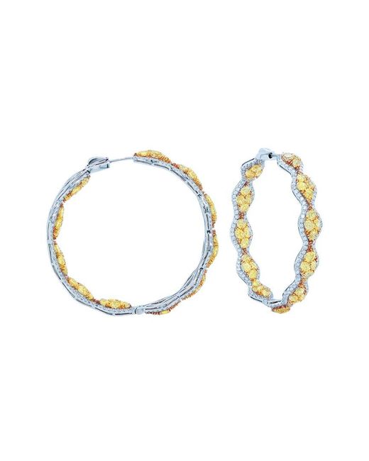 Diana M Metallic Fine Jewelry 18k 13.00 Ct. Tw. Diamond Earrings