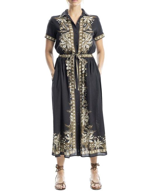 Robe Sans Manches Max Studio Imprimée Géométrique Noir Et Blanc - Taille XS, Occasion Très Bon état