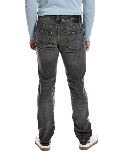 Boss Gray Re.maine Charcoal Regular Fit Jean for men