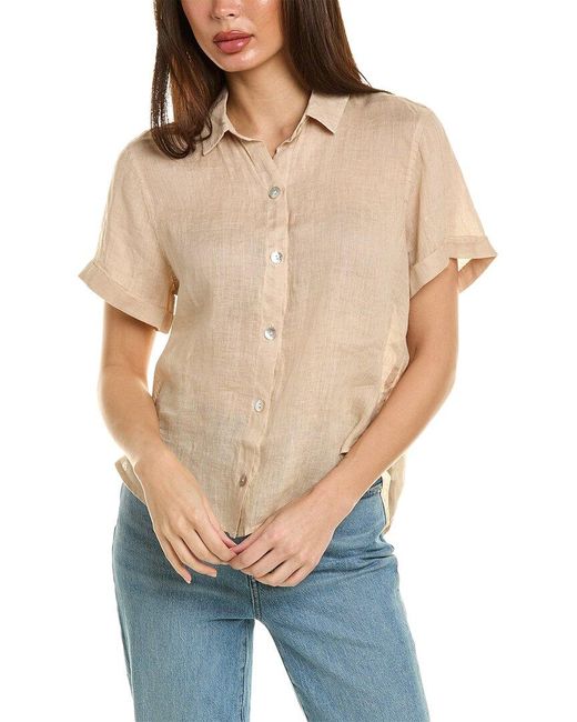 Bella Dahl Natural Cuffed Linen Shirt