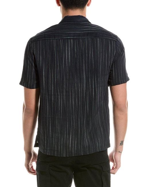 The Kooples Black Jacquard Stripe Shirt for men