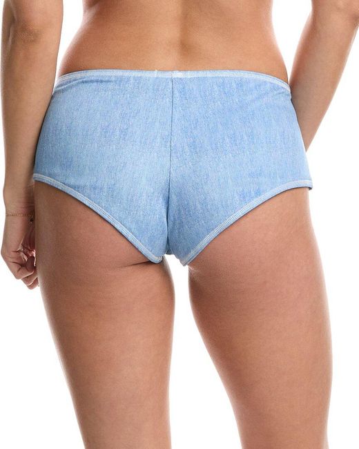 WeWoreWhat Blue Low Rise Swim Short