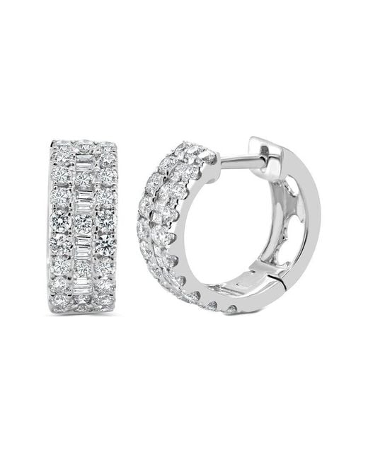 Sabrina Designs Metallic 14K 1.25 Ct. Tw. Diamond Hoops