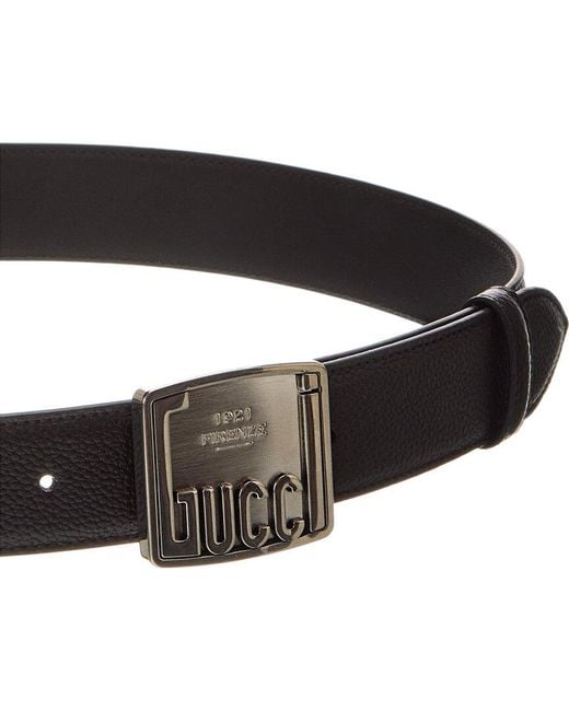 Gucci Black Leather Belt for men
