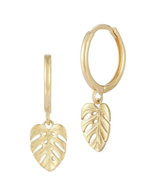 Ember Fine Jewelry Metallic 14k Banana Leaf Drop Earrings