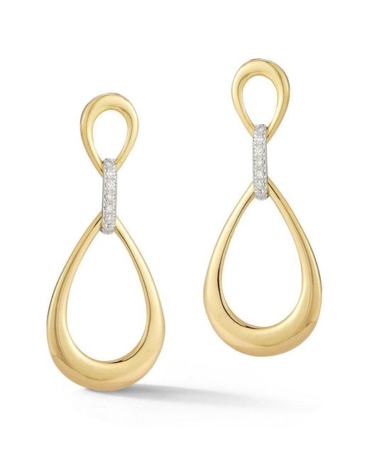 Reiss Metallic 14K 0.14 Ct. Tw. Diamond Earrings