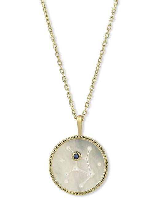 Samuel B. Metallic 18K 0.10 Ct. Tw. Lapis & Pearl Necklace