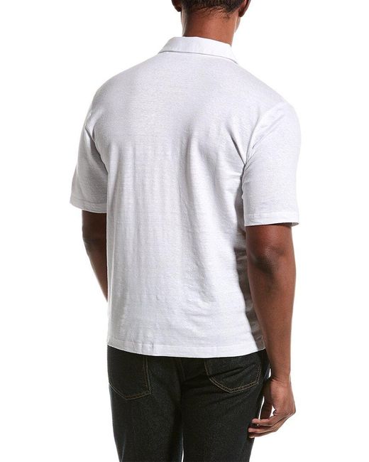 Theory White Ryder Linen-blend Shirt for men