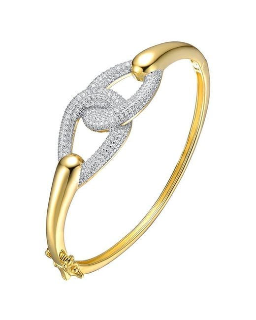 Genevive Jewelry Metallic 14k Over Silver Bracelet