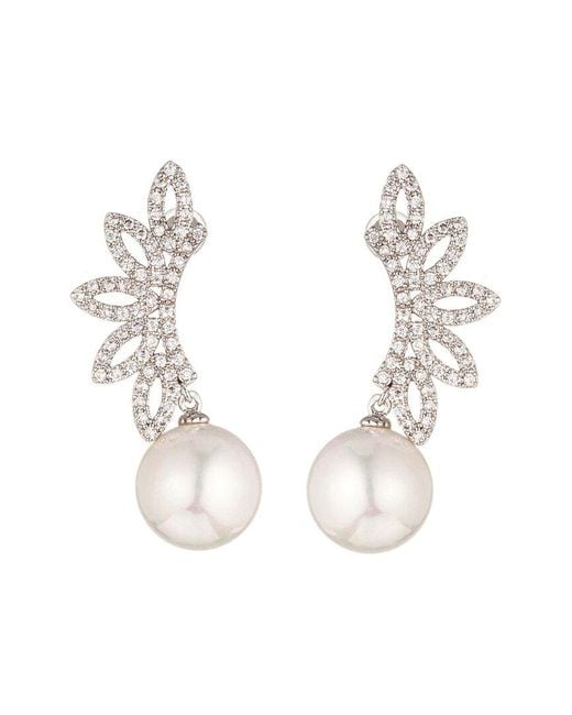 Eye Candy LA White Cz Sofie Cuff Earrings