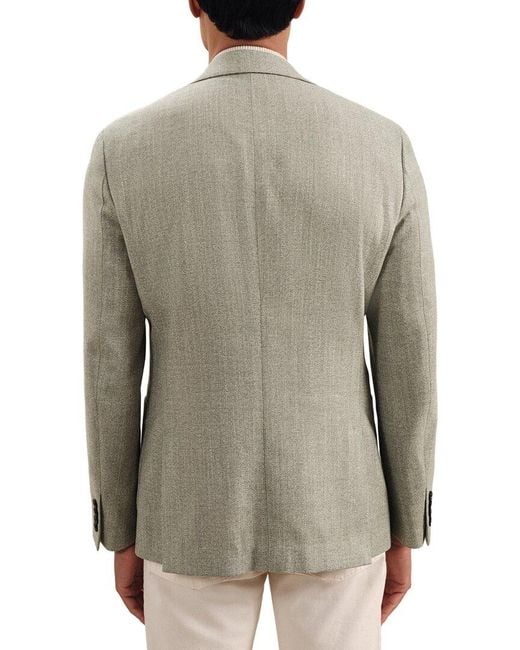 Reiss Natural Stack Notch Textured Wool-Blend Blazer for men