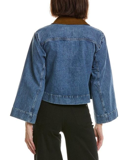 FRAME Blue Frame The Mini Denim Swing Jacket