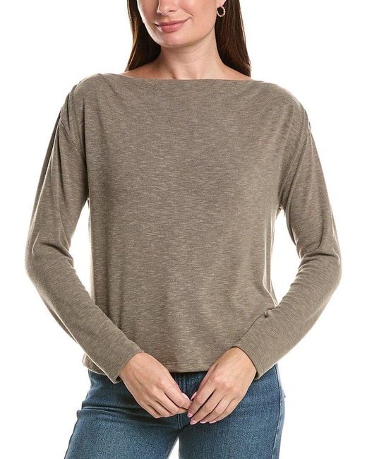 Michael Stars Gray Elsie Long Sleeve Top
