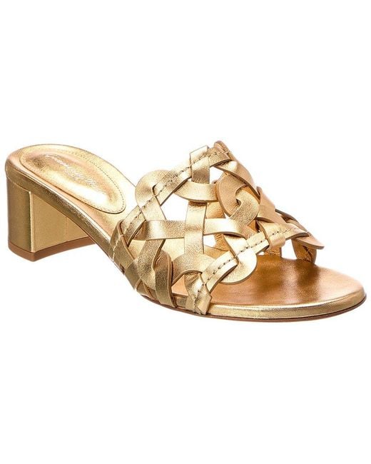 Gianvito Rossi Metallic Leather Sandal