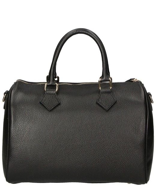 Chiara Ferretti Black Leather Shoulder Bag