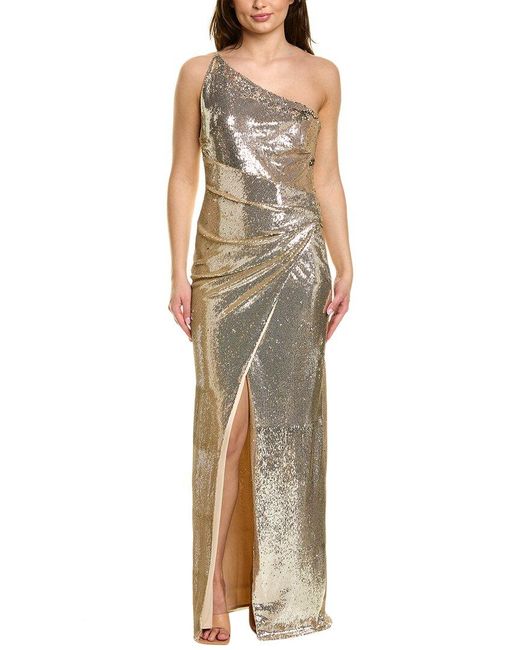 Halston Heritage Metallic Adriana Gown