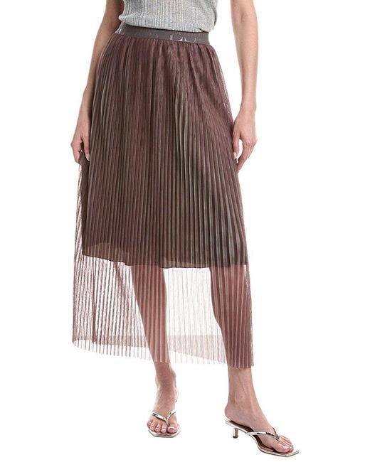 Peserico Brown Maxi Skirt