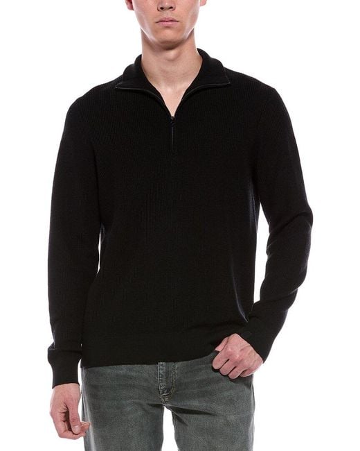 Rag & Bone Black Joel Wool-Blend 1/2-Zip Sweater for men