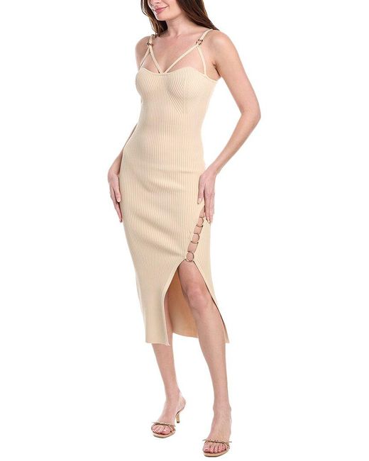 Nicholas White Jules Rib Knit Cage Dress