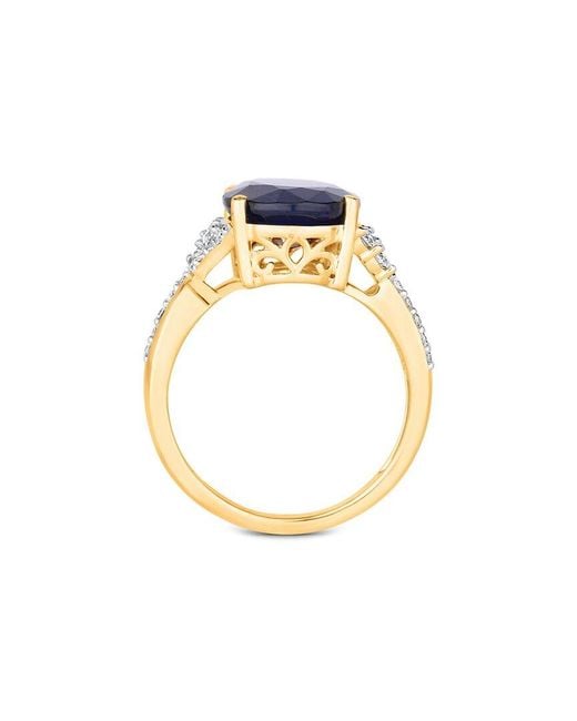 Diana M Blue 14K 6.54 Ct. Tw. Diamond & Sapphire Ring