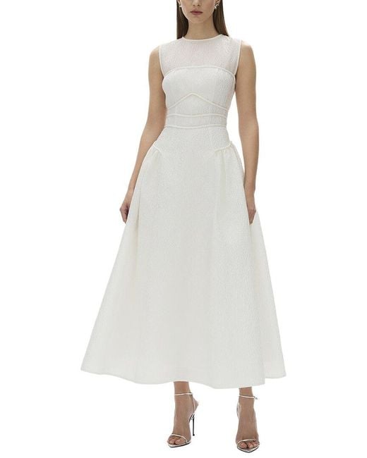 Rachel Gilbert White Sophia Flared Dress