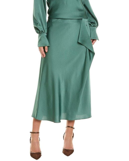 Jonathan Simkhai Green Blane Midi Skirt
