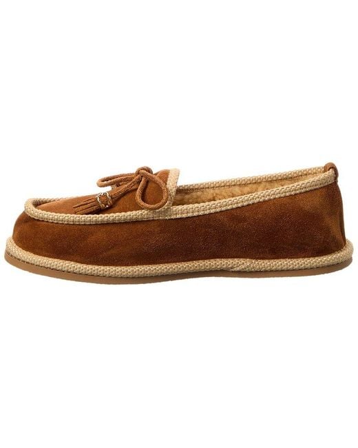 Céline Brown Boubou Suede & Shearling Slipper