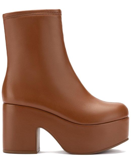 Larroude Brown Larroudé Miso Leather Platform Boot