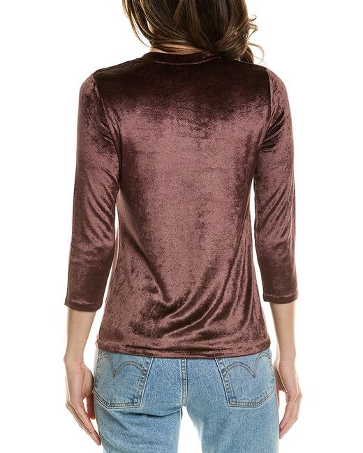 Vince Red Velour Top