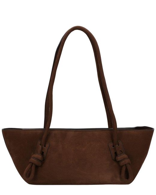 Hereu Brown Fleca Leather Shoulder Bag