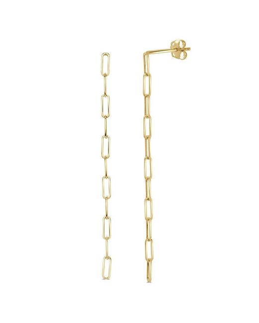 Sabrina Designs White 14k Paperclip Link Earrings