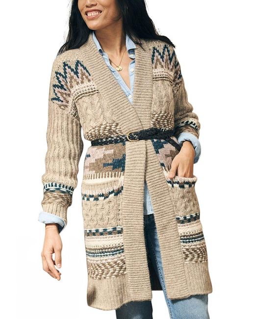 Faherty Brand Natural Native Knitter Alpaca & Wool-Blend Cardigan
