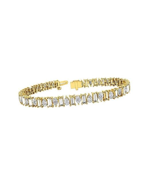 Lab Grown Diamonds Metallic 14K 10.33 Ct. Tw. Lab-Grown Diamond Tennis Bracelet