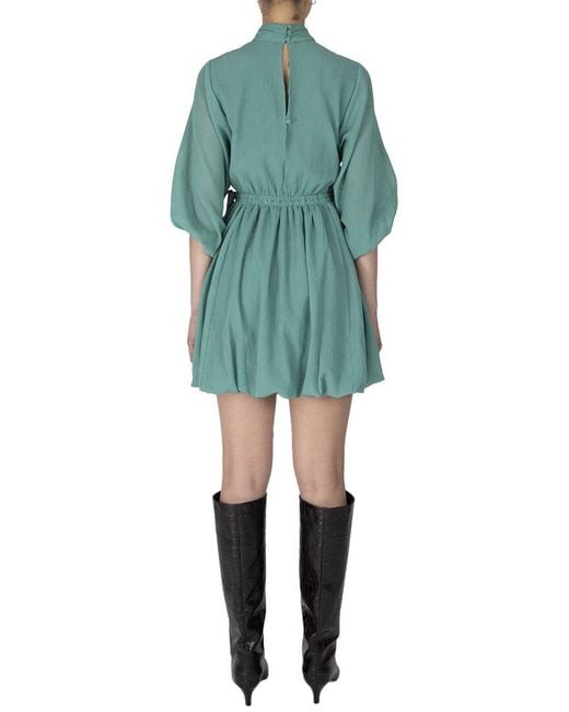 10 Crosby Derek Lam Green Alex Bubble Hem Mini Dress