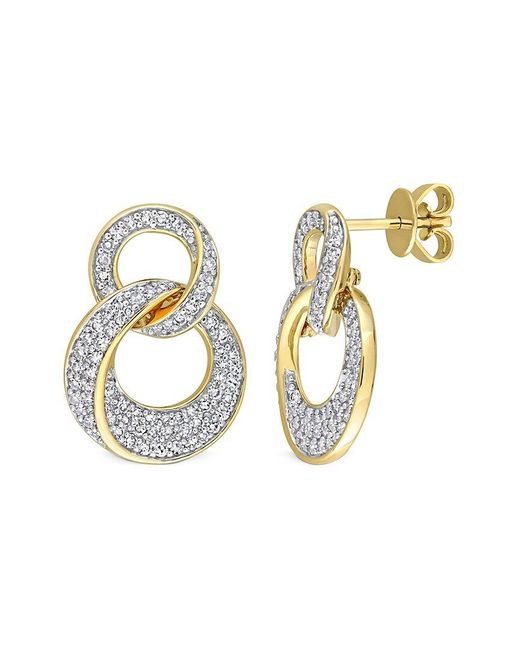 Rina Limor Metallic 14k 0.65 Ct. Tw. Diamond Open Geometric Earrings