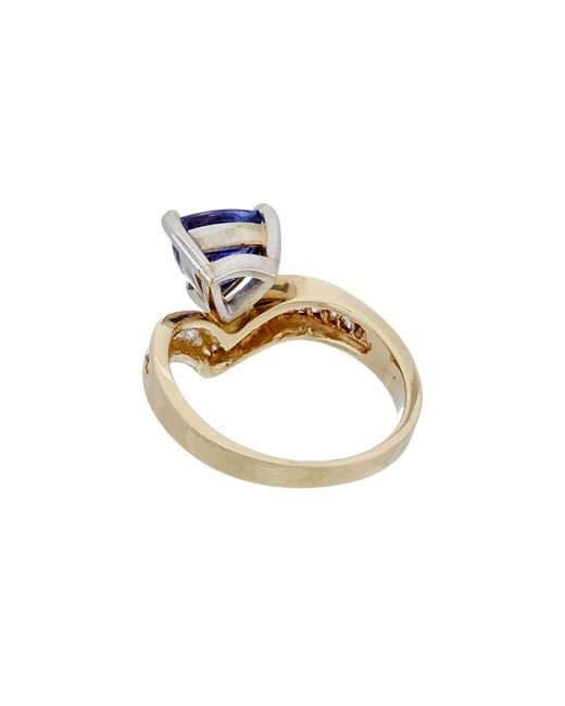 Diana M Blue Fine Jewelry 14k 2.28 Ct. Tw. Diamond & Tanzanite Ring