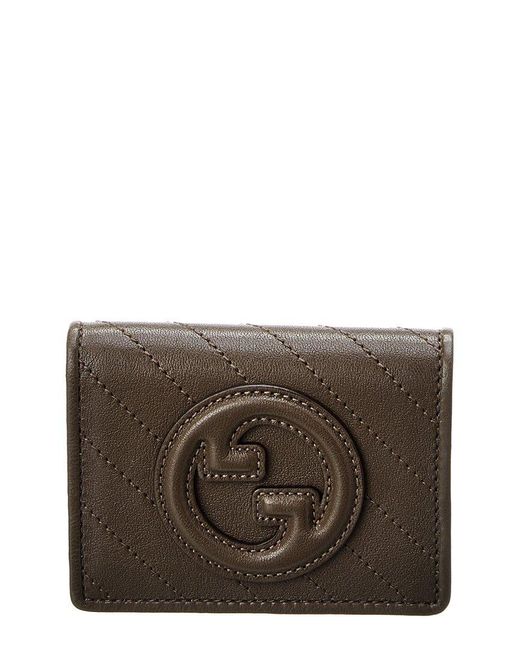 Gucci Brown Blondie Leather Card Case