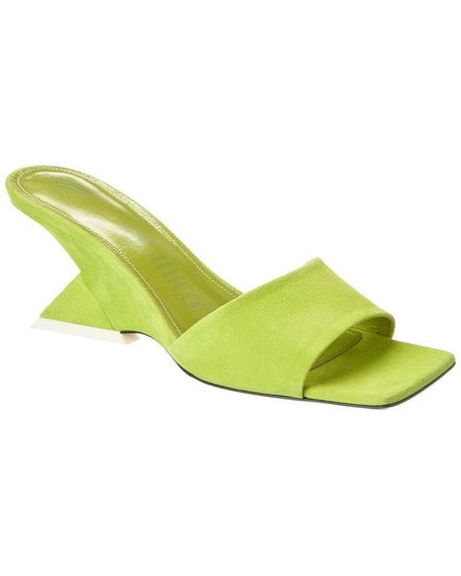 The Attico Yellow Cheope Suede Mule