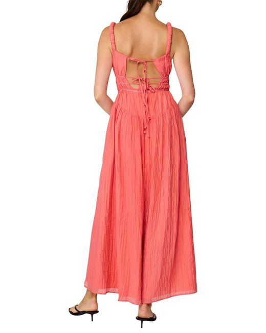 Line & Dot Red Delmare Jumpsuit