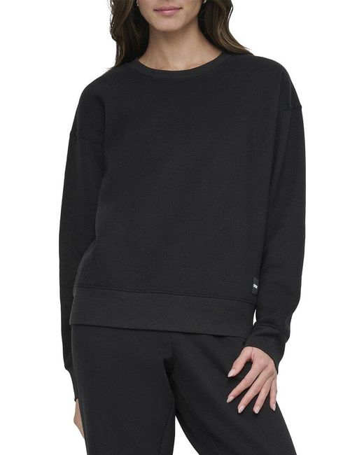 DKNY Black Pullover Sweatshirt
