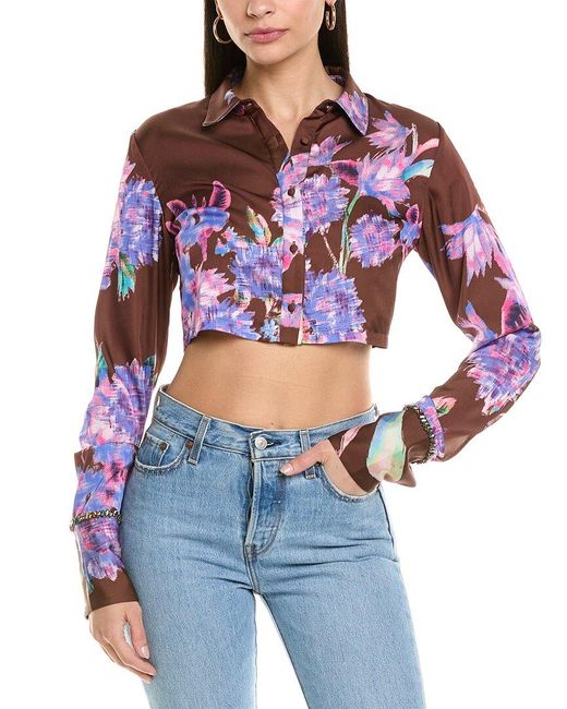Rococo Sand Blue Crop Shirt
