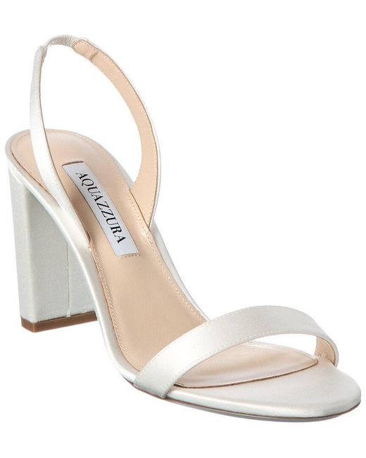 Aquazzura Metallic So Nude 85 Leather Sandal